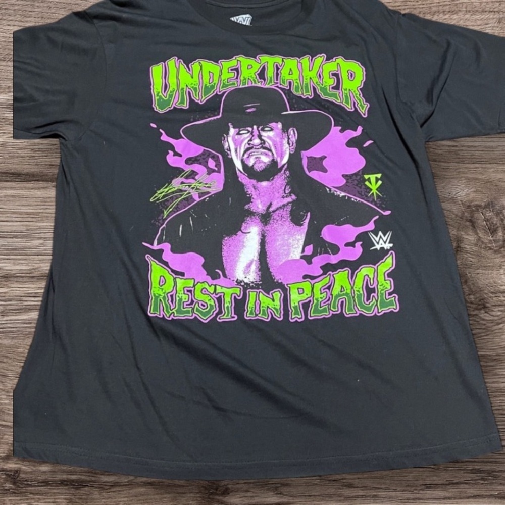 WWE Undertaker Black and Purple Graphic Tee